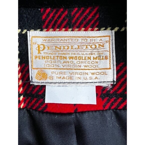 Vintage Pendleton Womens Tartan Plaid Blazer Jacket Sz M 100% Virgin Wool Lined - Picture 10 of 13